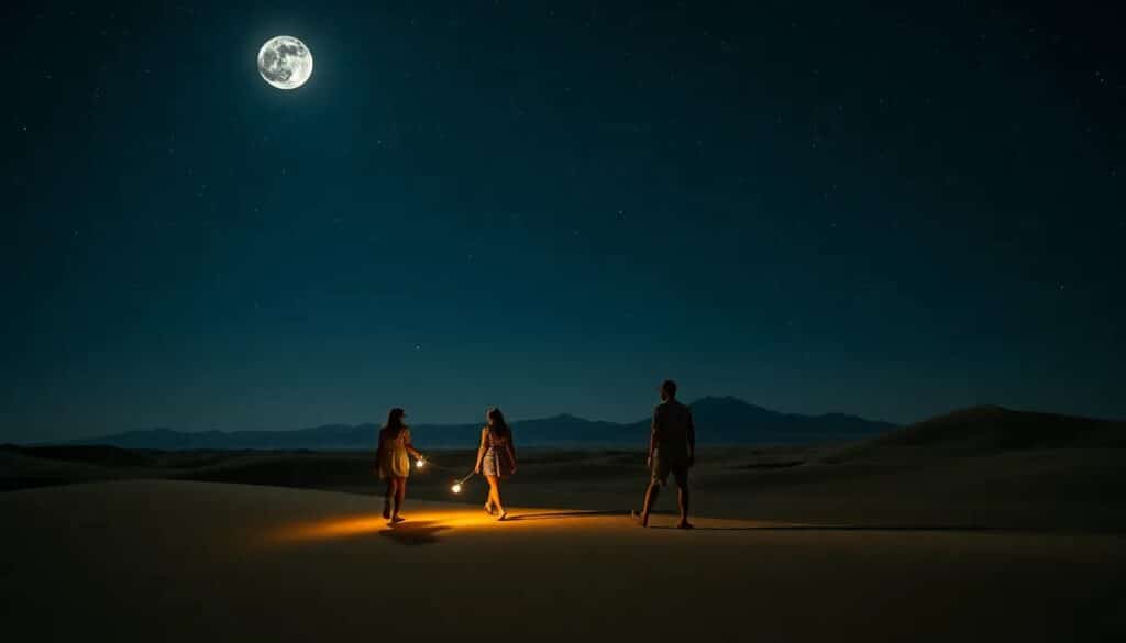 caminata nocturna en el desierto de marruecos Viajar y Viajes