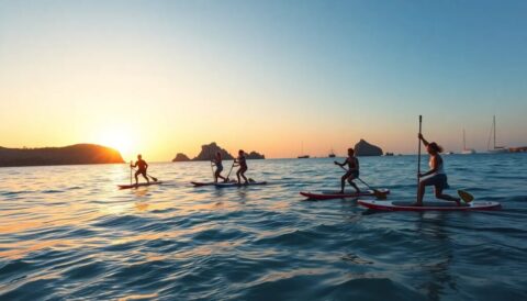 paddle surf al amanecer en menorca Viajar y Viajes
