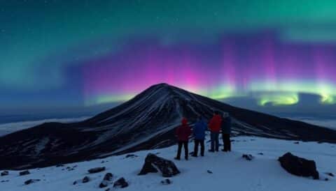 ver auroras desde volcan mauna kea en hawai Viajar y Viajes