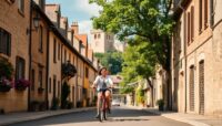paseo en bici por burgo medieval frances Viajar y Viajes