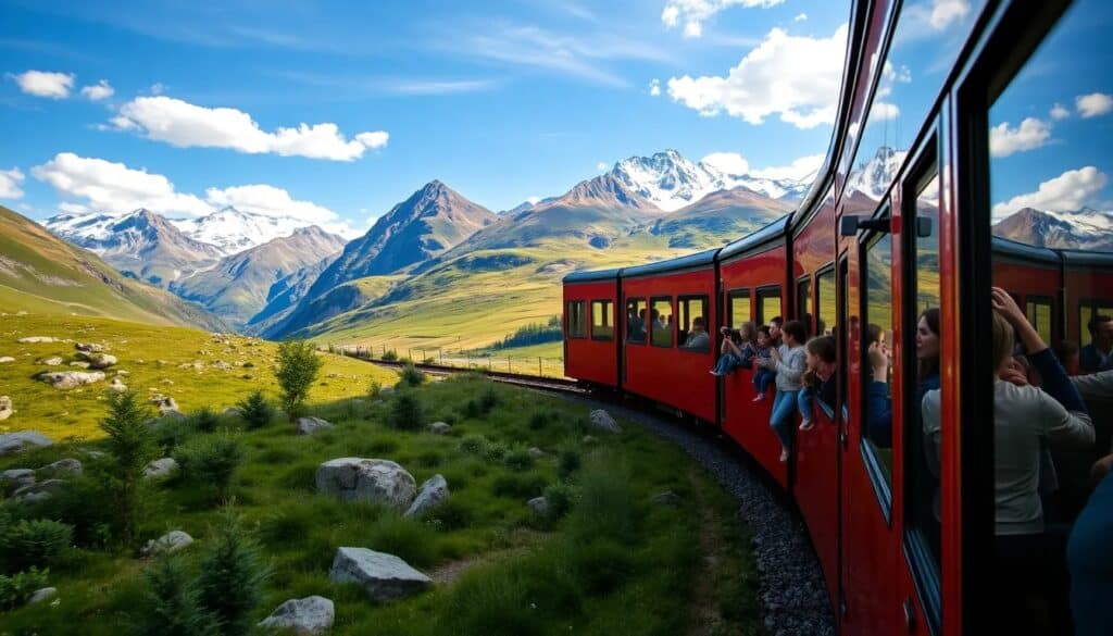 tren panoramico por los alpes suizos Viajar y Viajes